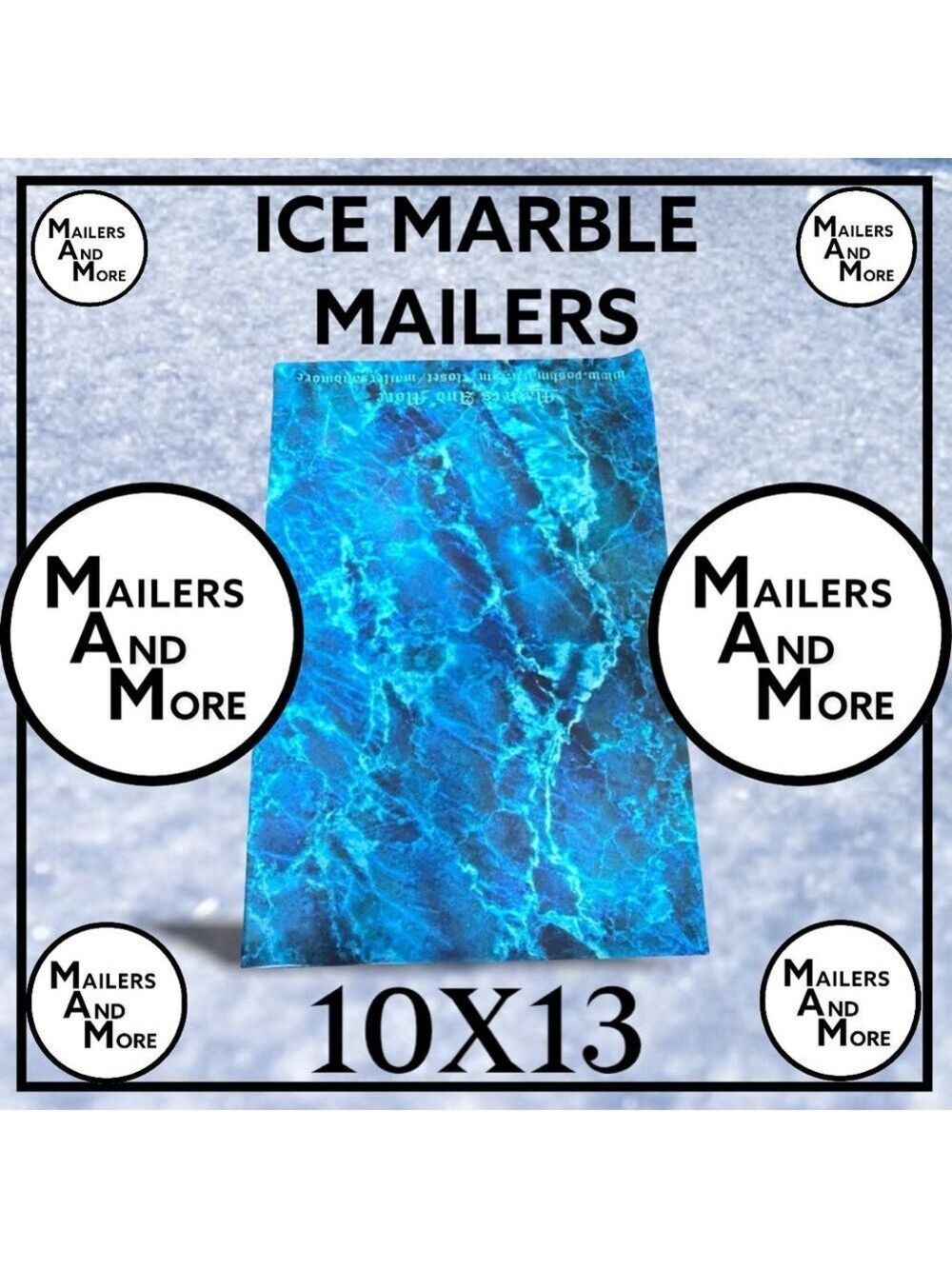 25 10X13 Poly Mailers Ice Water Marble Blue, Shipping Envelopes PRICE IS FIRM - Picture 6 of 8